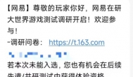 网易《在研大世界游戏》调研开启，参与可获得测试资格